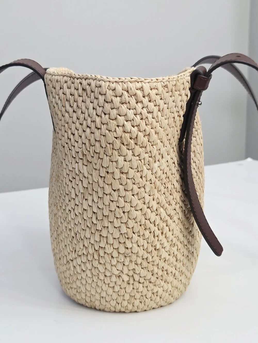 EXCELLENT LIE STUDIO THE BIANCA RAFFIA BAG - CREAM